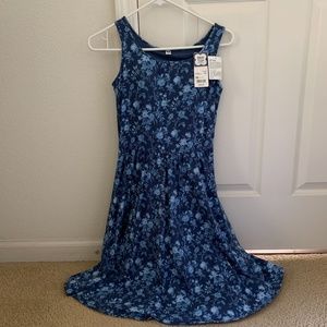 XS casual blue floral dress